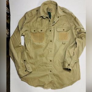 Lauren Ralph Lauren Safari Outfitters Field Shirt Jacket Tan Utility Medium